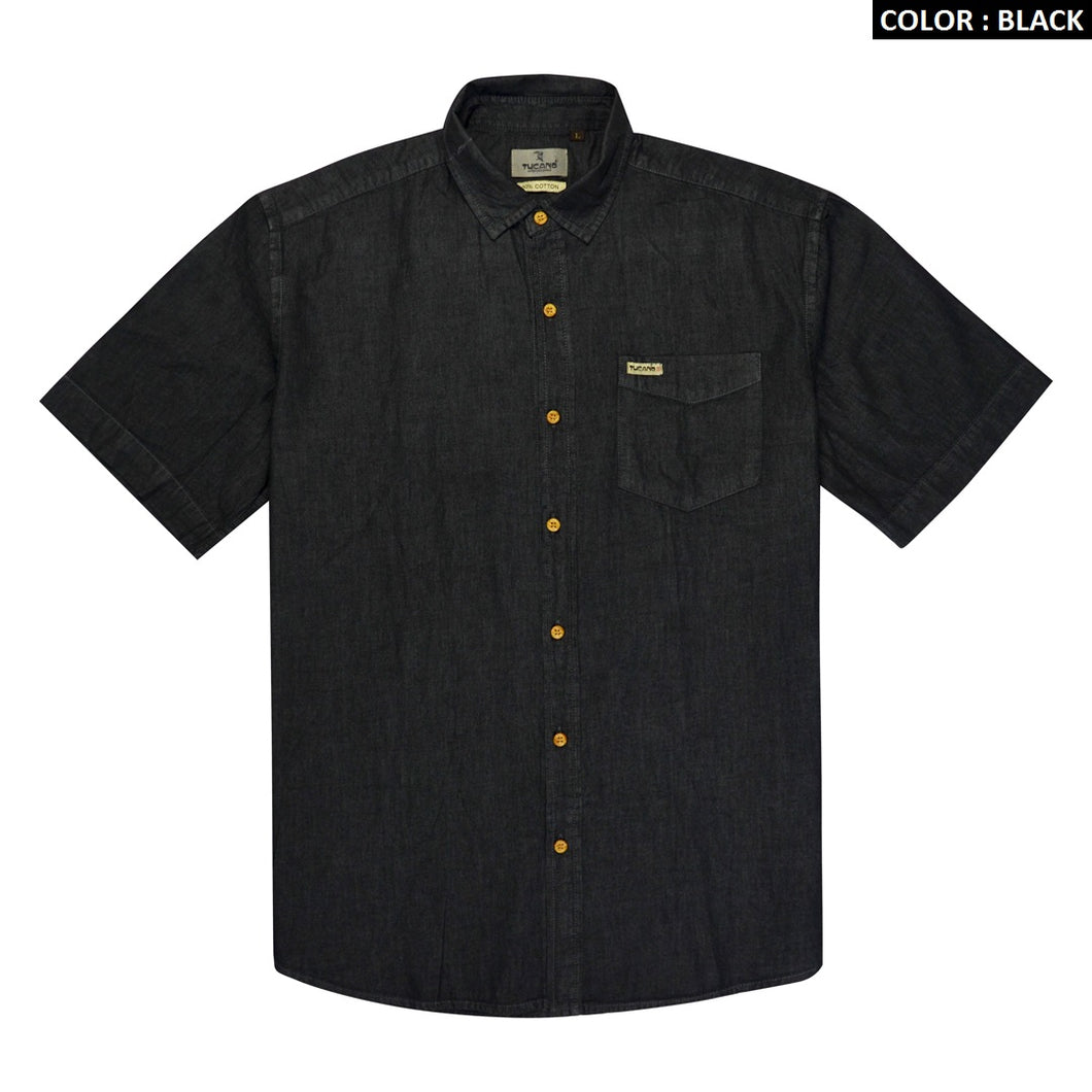 Tucano Short Sleeve Shirt TU-373#Black (4563287441442)