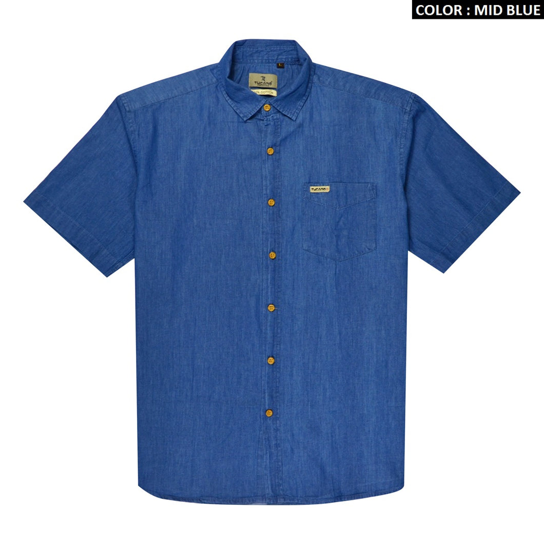 Tucano Short Sleeve Shirt TU-373#Mid Blue (4563300089890)